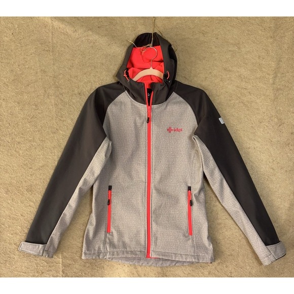 kilpi Jackets & Blazers - Kilpi Siberium 5000 SRC SS Hooded Jacket Womens Sz M Gray Full ZIp Pocket Ski